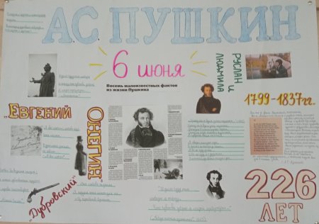 6 июня - день А.С. Пушкина